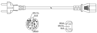 European Cord Set Illustration Electrical Plugs